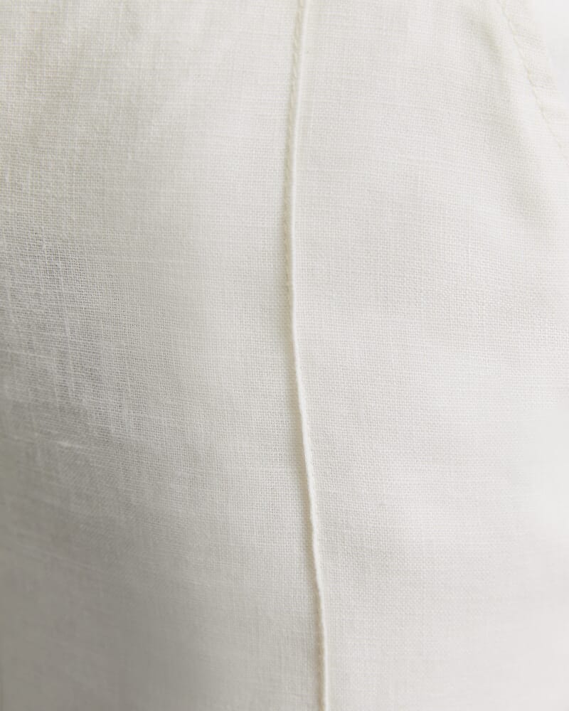 Kayla Linen Pintuck Pant in MILK