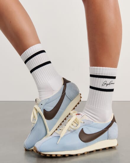 Jag Embroidered Sport Sock in WHITE/BLACK