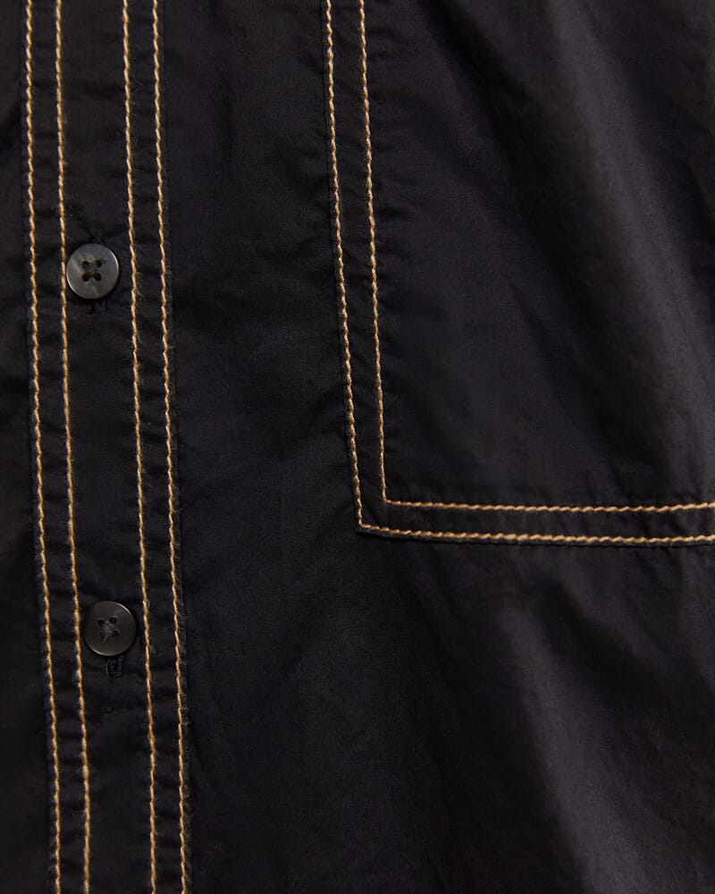 Eden Cotton Relaxed Shirt in BLACK