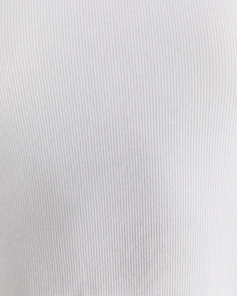 Celina Cotton Crew Neck Tee in WHITE