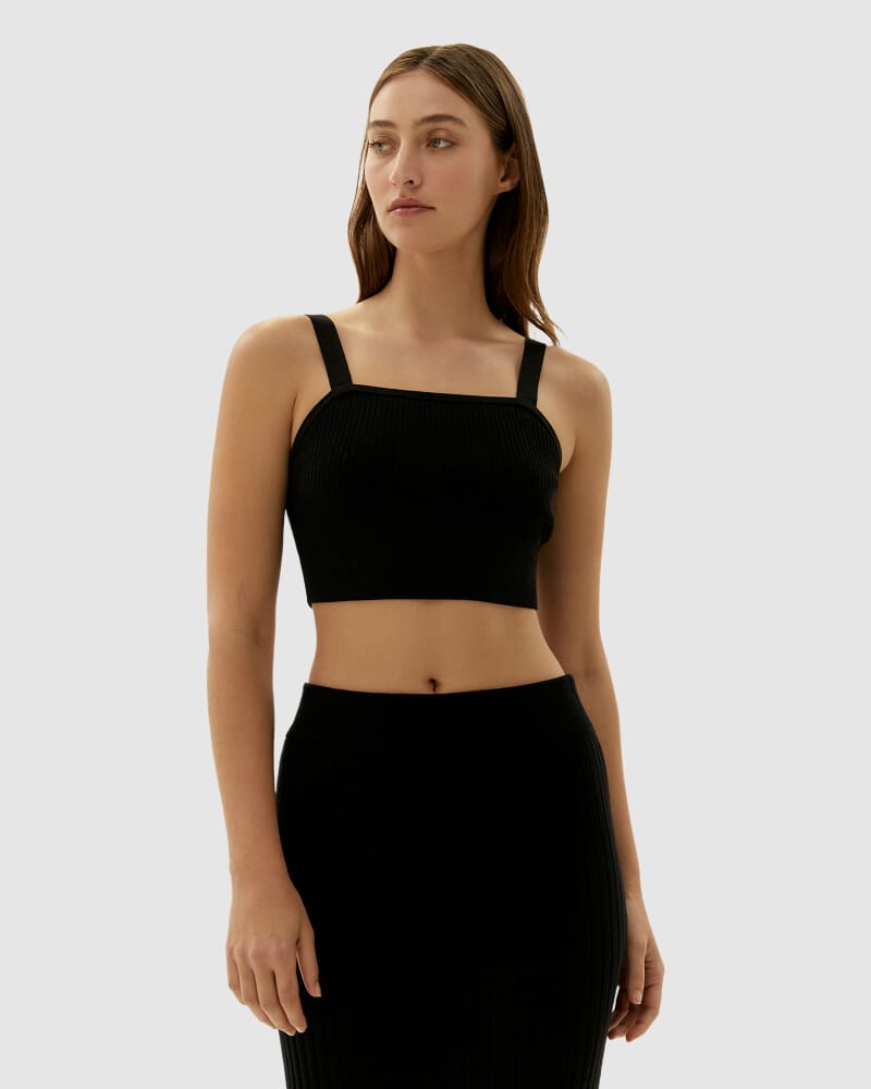 Sadie Knit Bralette in BLACK