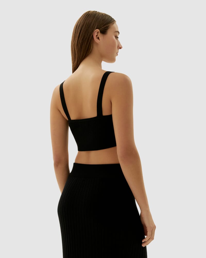Sadie Knit Bralette in BLACK