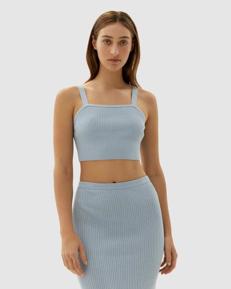 Sadie Knit Bralette in POWDER BLUE