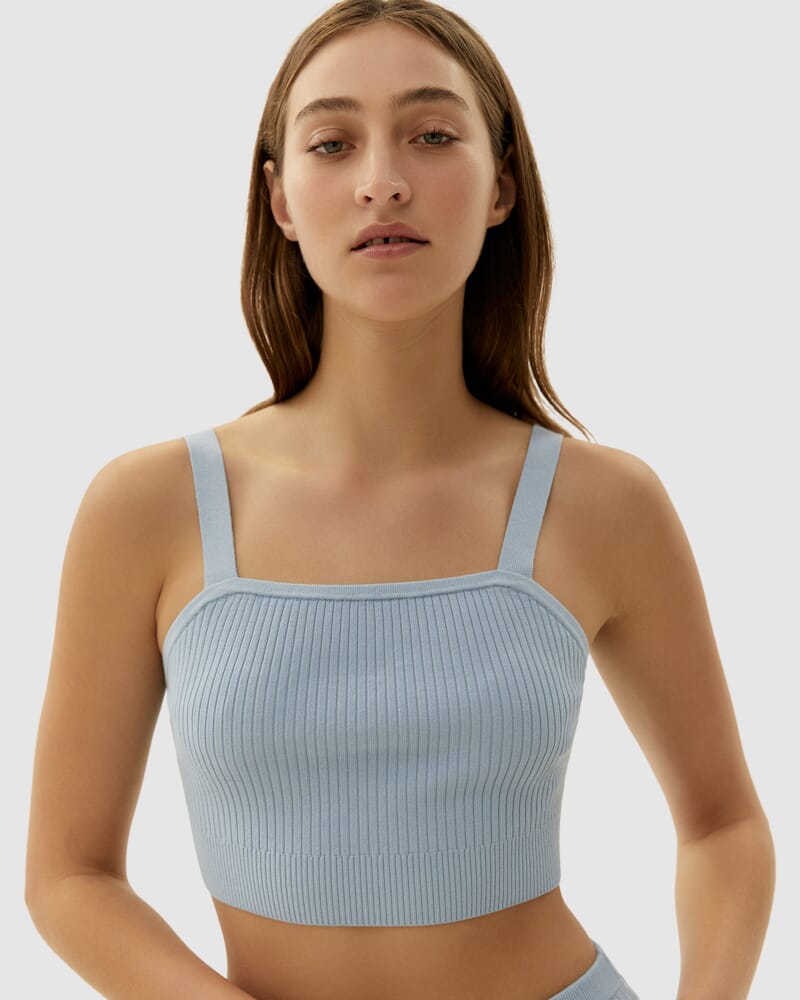 Sadie Knit Bralette in POWDER BLUE