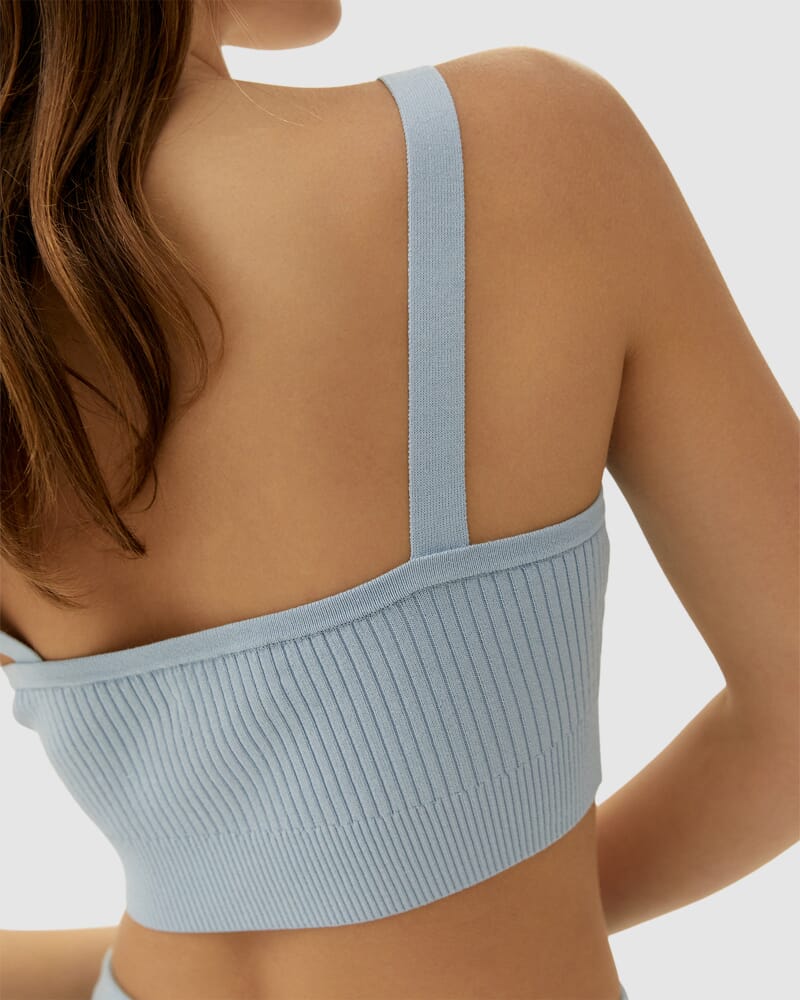 Sadie Knit Bralette in POWDER BLUE