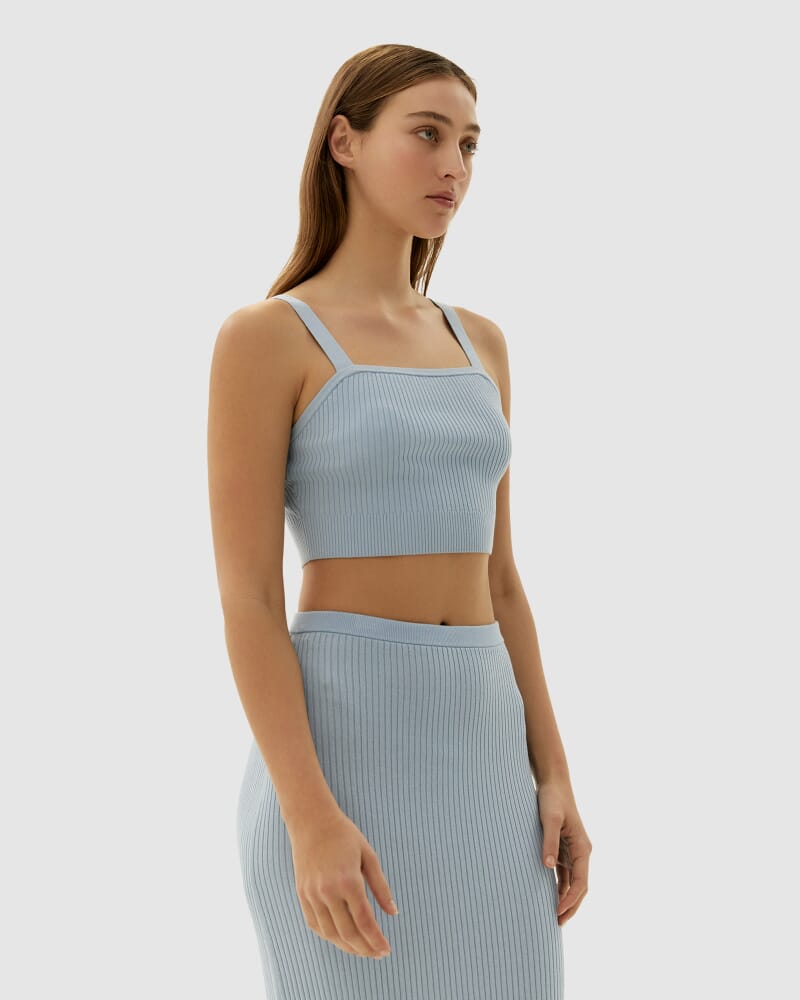Sadie Knit Bralette in POWDER BLUE