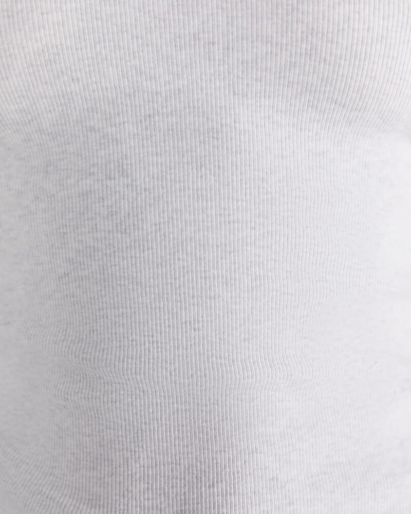 Celina Cotton Rib Crew Tank in GREY MARLE