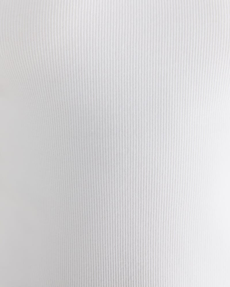 Harlowe Cotton Rib Tank in WHITE