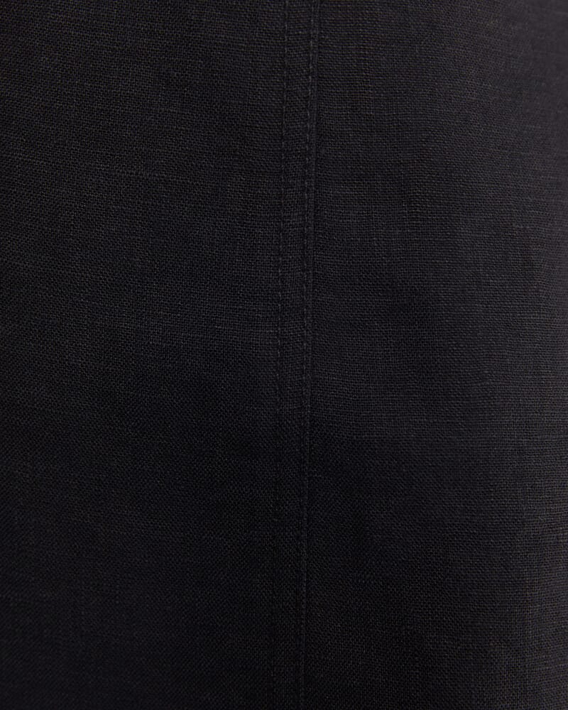 Kayla Linen Vest in BLACK