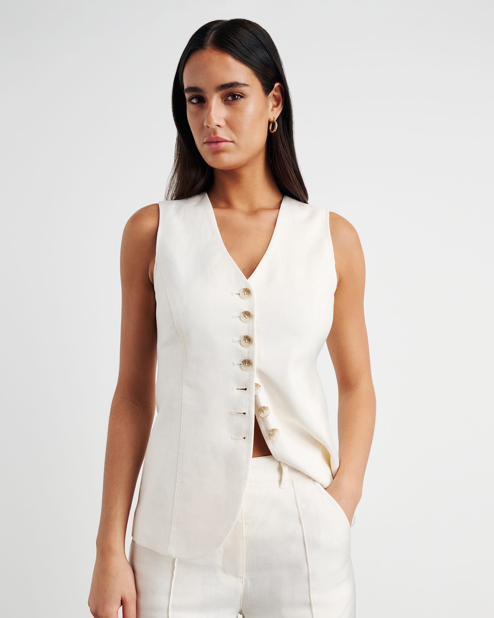 Kayla Linen Vest