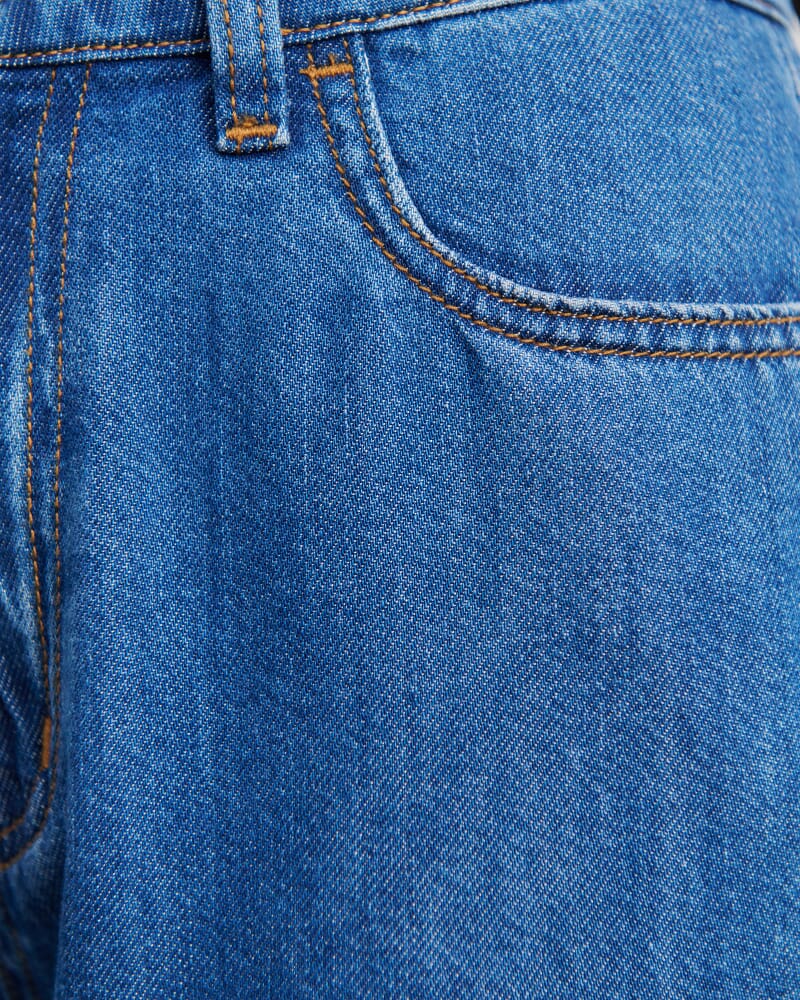 Loe Mid Rise Straight Jean in BLUE VINTAGE