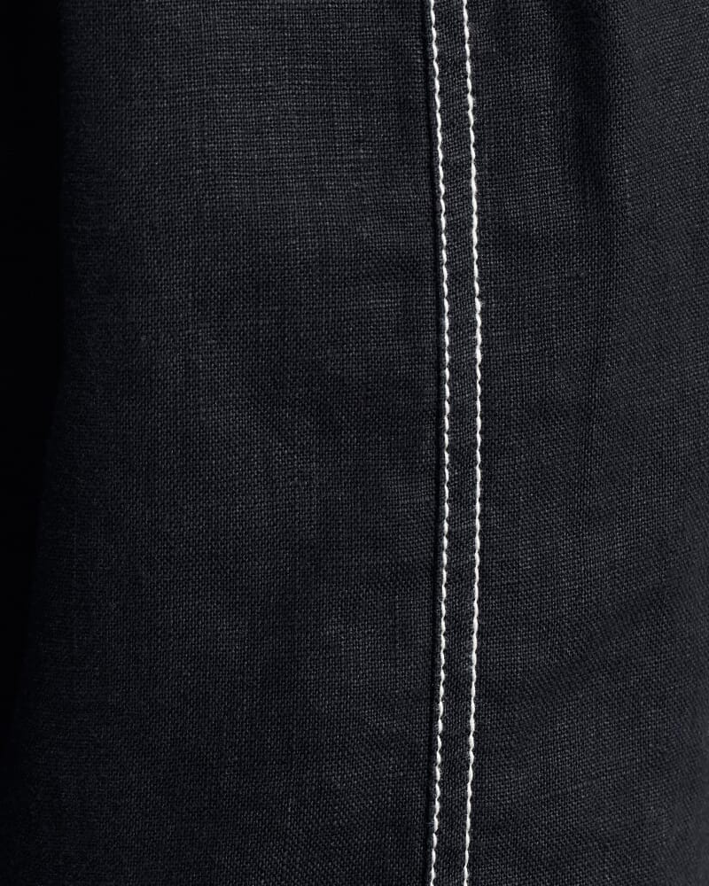 Sabine Linen Pull On Pant in BLACK