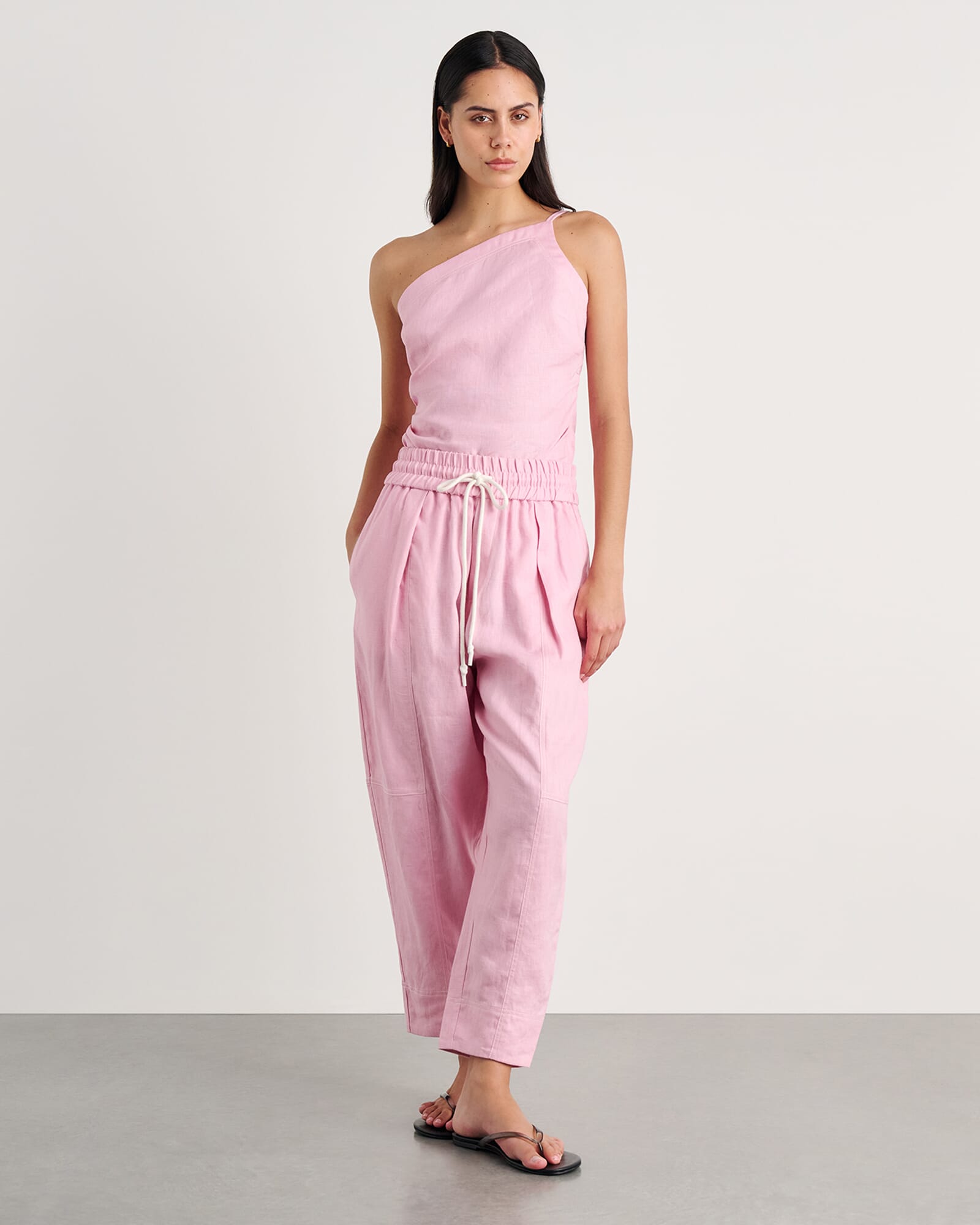 Sabine Linen Pull On Pant
