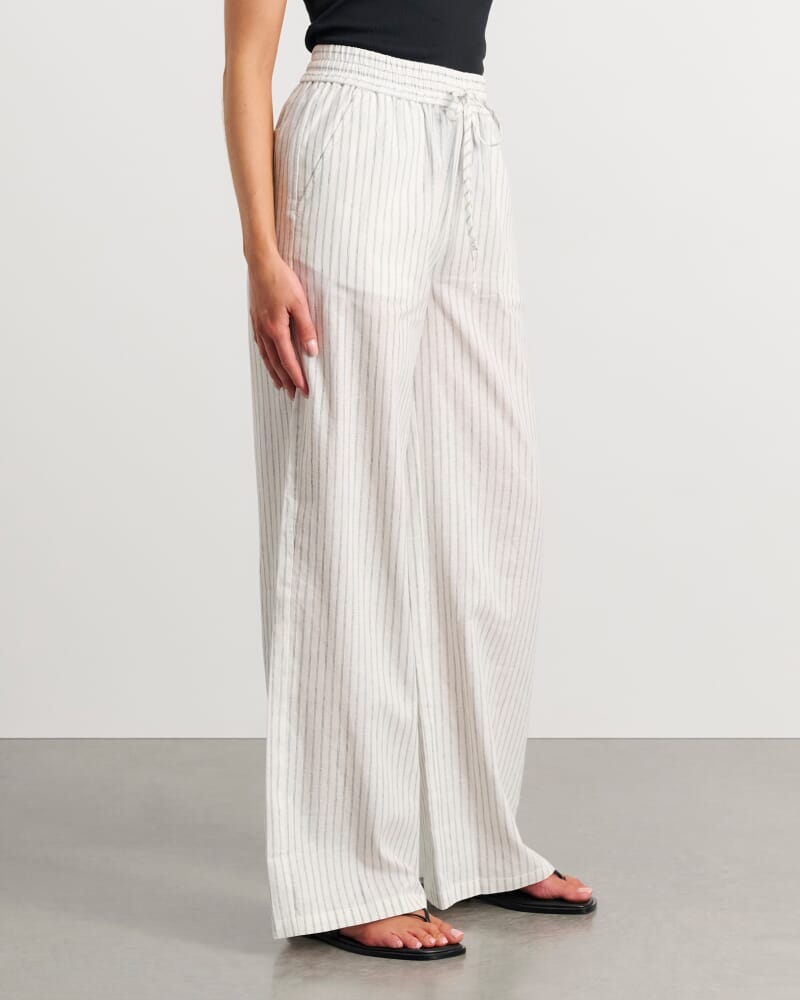 Jenni Stripe Pant in WHITE/BLUE
