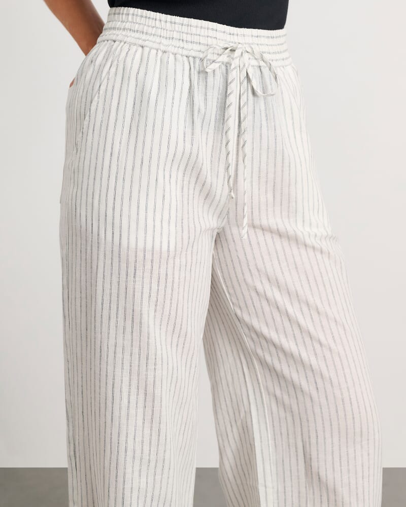 Jenni Stripe Pant in WHITE/BLUE