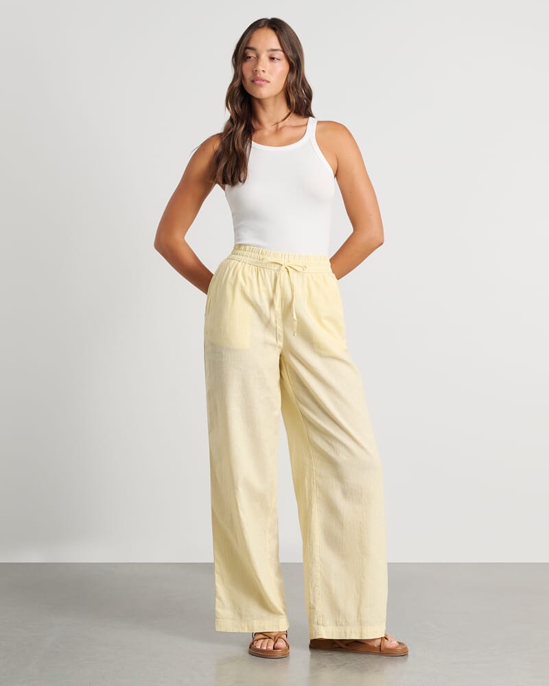 Jenni Stripe Pant in YELLOW/WHITE