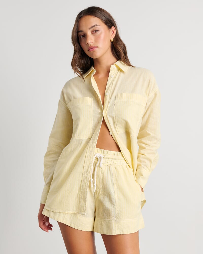 Gigi Stripe Short in YELLOW/WHITE