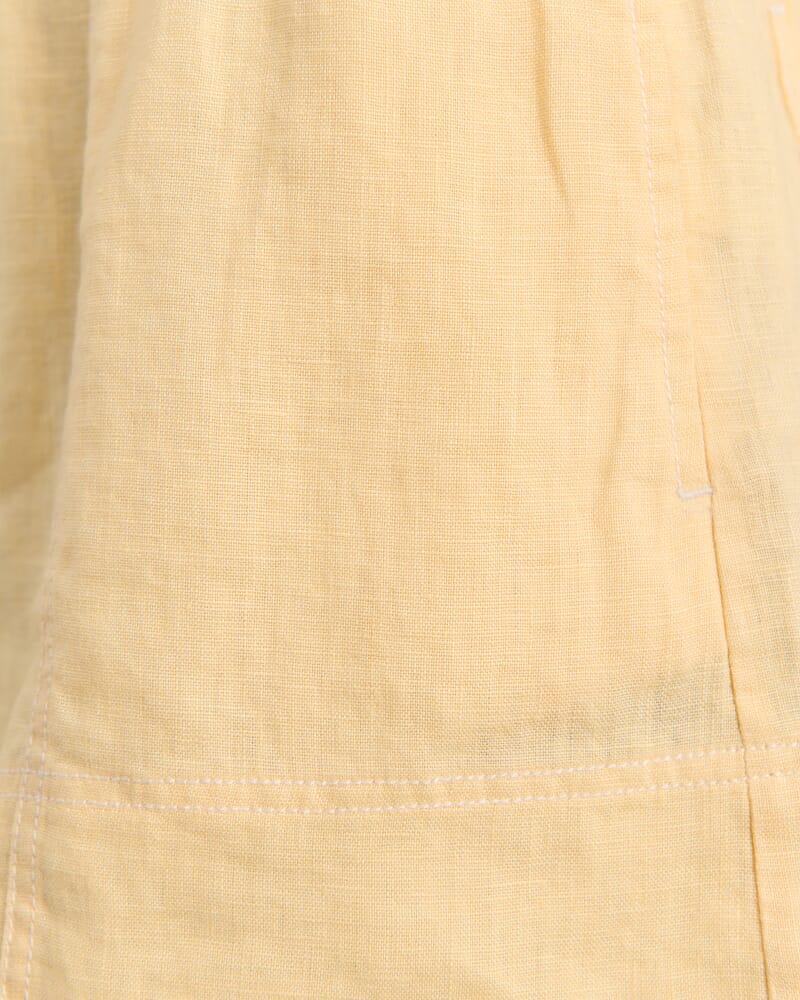 Gigi Linen Pull On Short in BUTTER