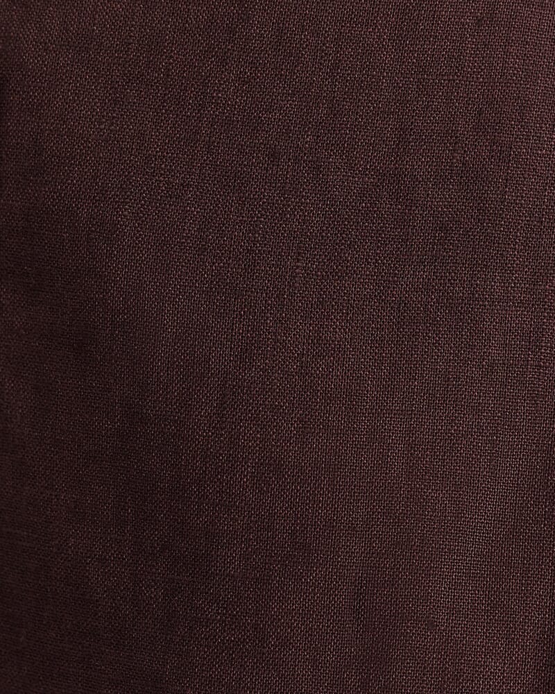 Sabine Linen Maxi Skirt in DARK CHOCOLATE