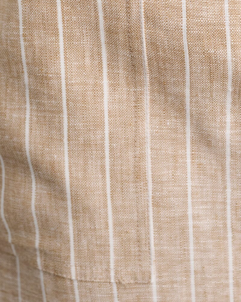 Sabine Linen Stripe Skirt in WHITE/NATURAL