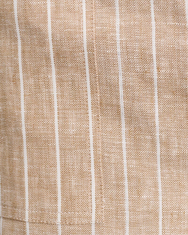 Sabine Linen Stripe Mini Skirt in WHITE/NATURAL