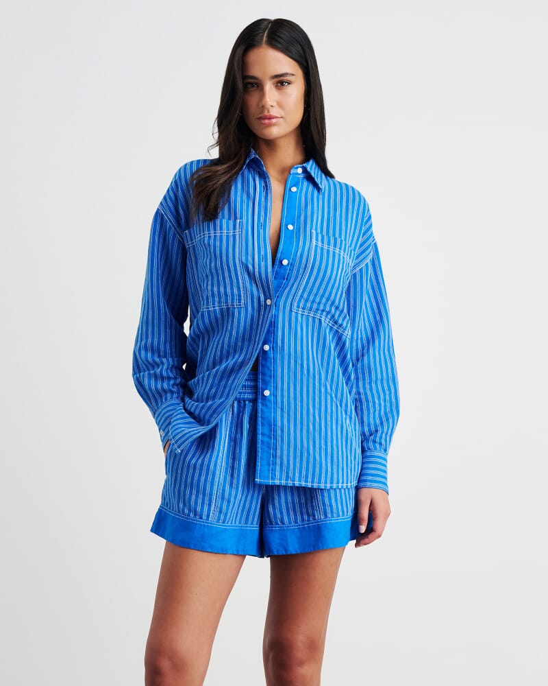 Winona Stripe Shirt in BLUE MULTI