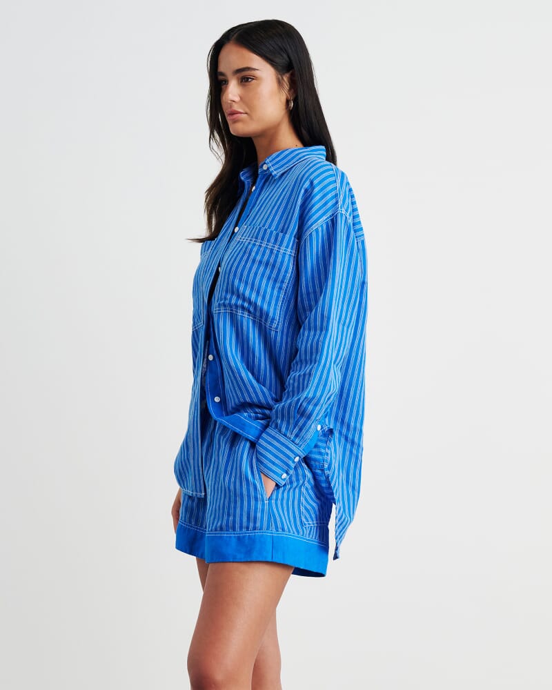 Winona Stripe Shirt in BLUE MULTI