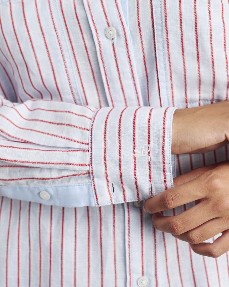 Winona Stripe Shirt in BLUE/RED