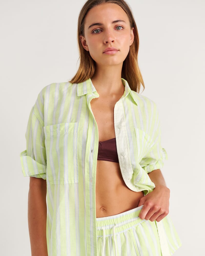 Winona Stripe Shirt in CITRUS