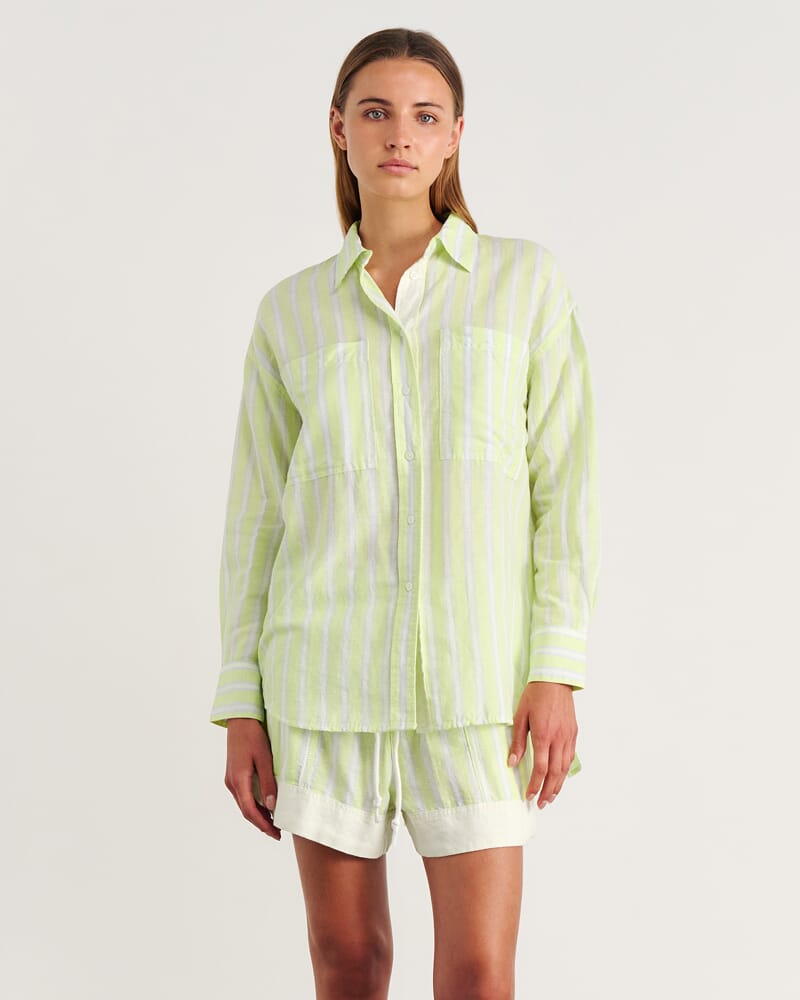 Winona Stripe Shirt in CITRUS