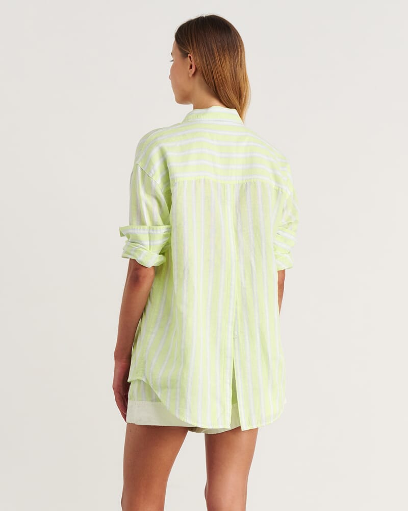 Winona Stripe Shirt in CITRUS