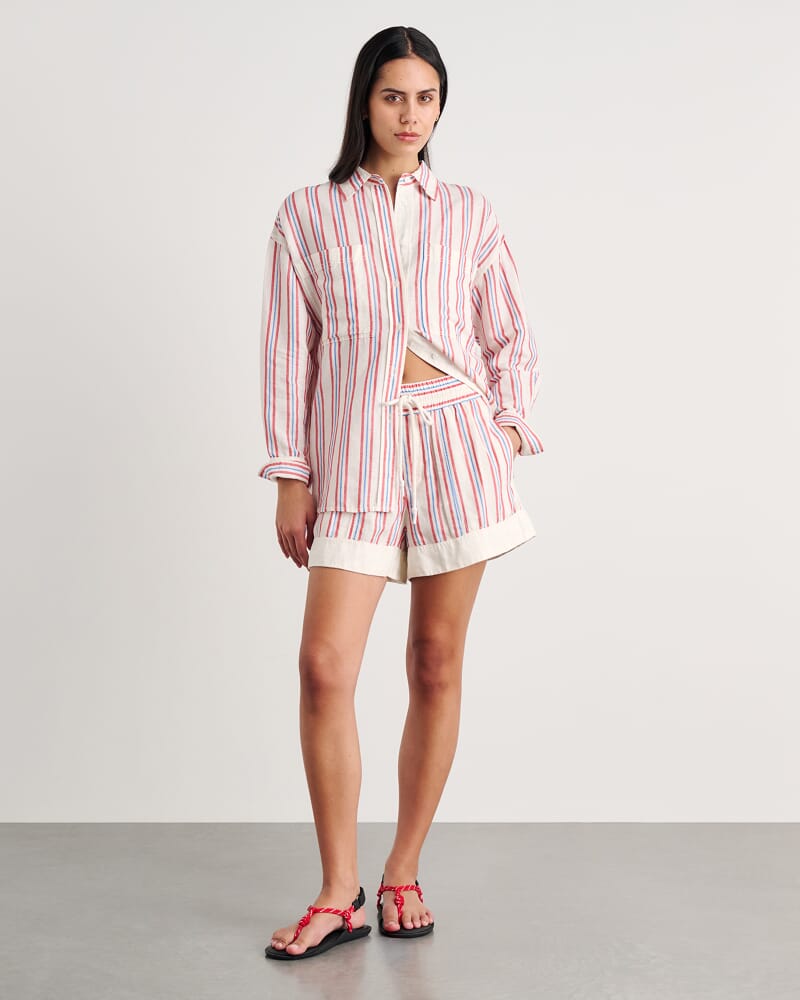Winona Stripe Shirt in IVORY/MULTI