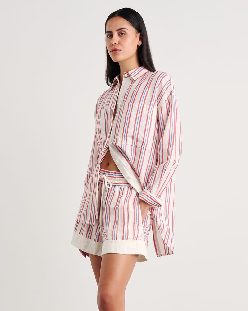Winona Stripe Shirt in IVORY/MULTI