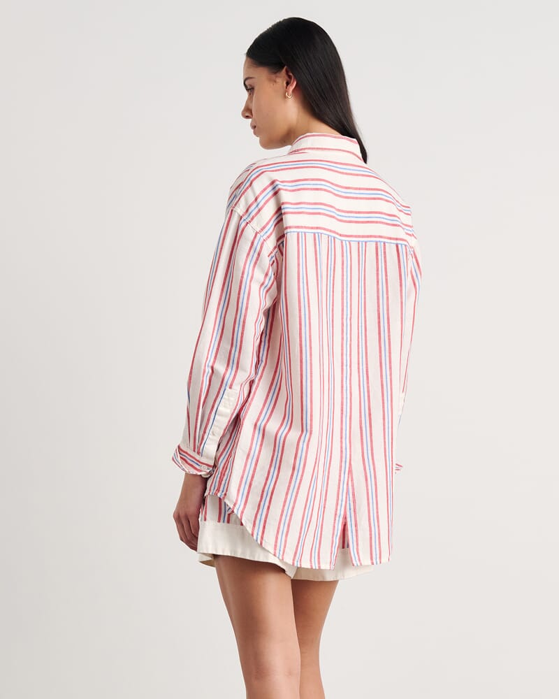 Winona Stripe Shirt in IVORY/MULTI