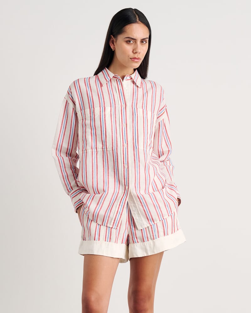 Winona Stripe Shirt in IVORY/MULTI