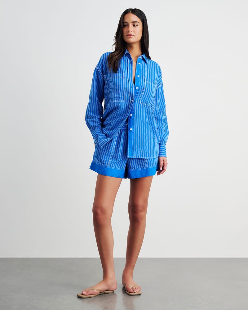 Winona Stripe Shirt in BLUE MULTI