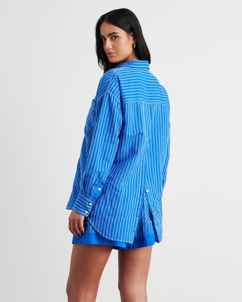 Winona Stripe Shirt in BLUE MULTI