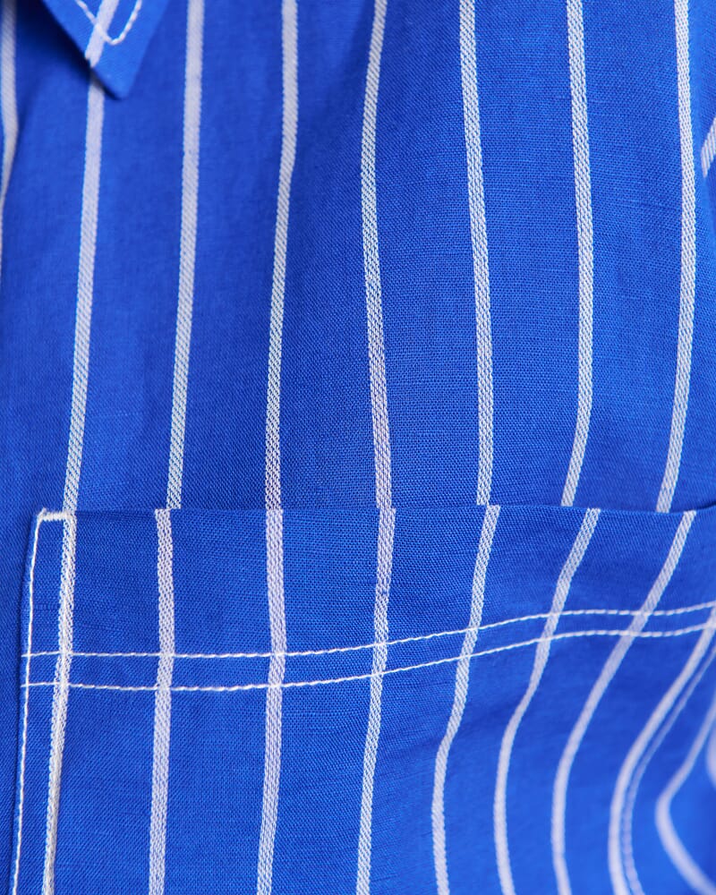 Winona Stripe Shirt in COBALT/WHITE