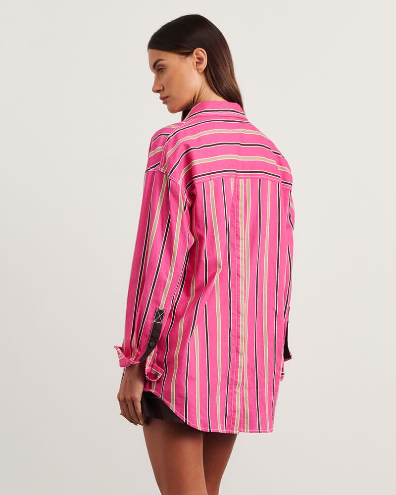 Winona Stripe Shirt in PINK MULTI