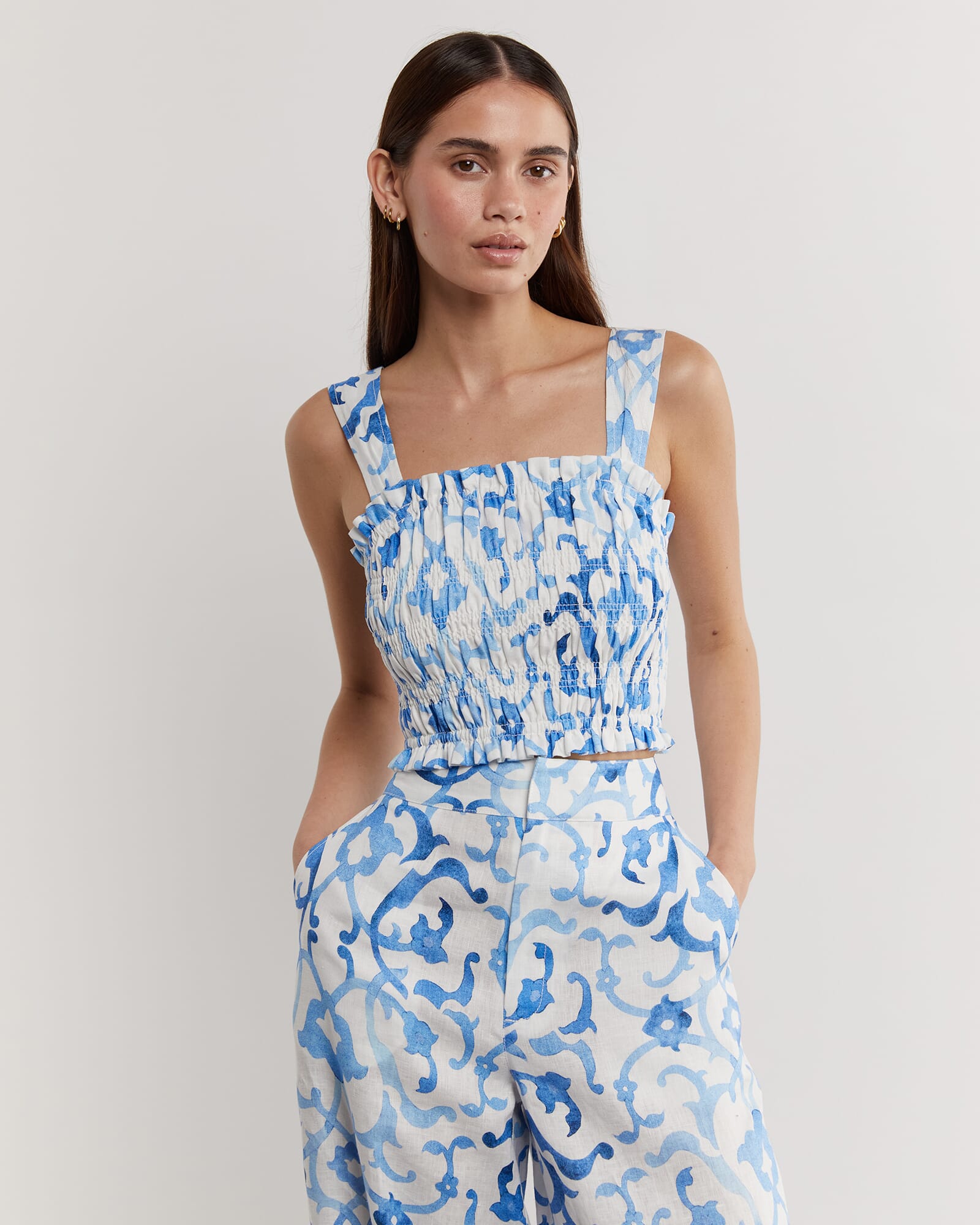 Ella Linen Mosaic Top