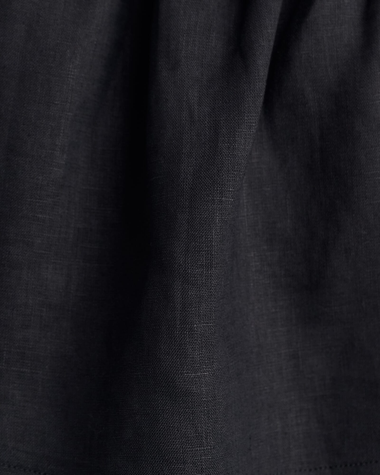 Ariel One Shoulder Linen Top in BLACK