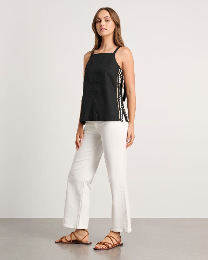 Liv Apron Top in BLACK