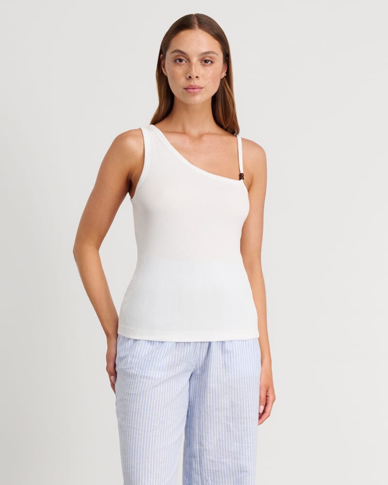Delilah Asymmetric Top in WHITE