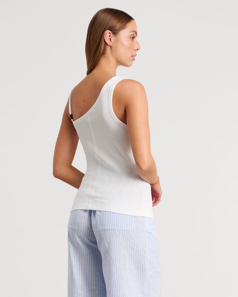 Delilah Asymmetric Top in WHITE