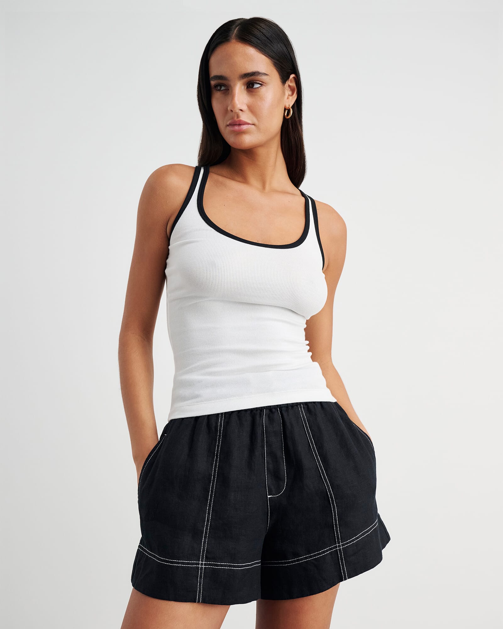 Kate Contrast Scoop Tank