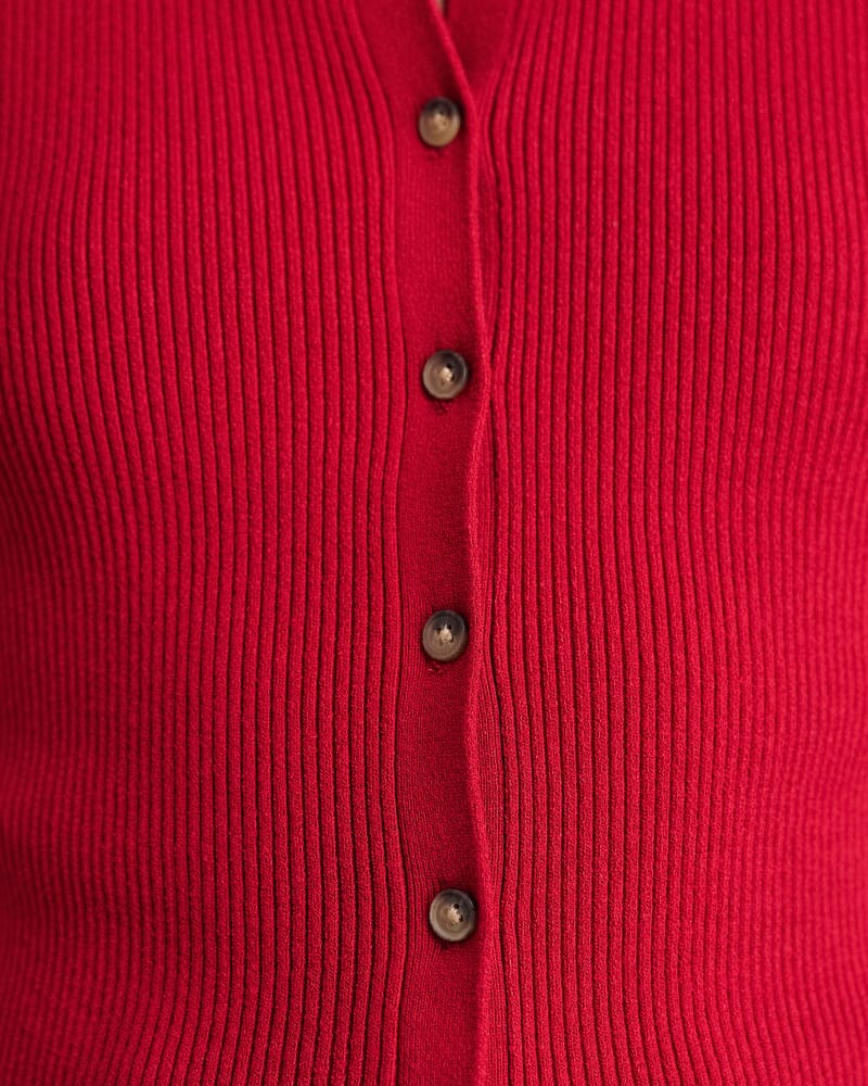 Selene Knit Vest in DEEP RED