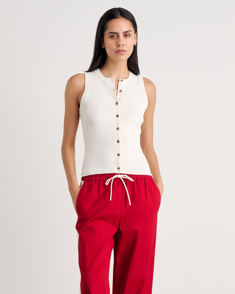 Selene Knit Vest in MILK