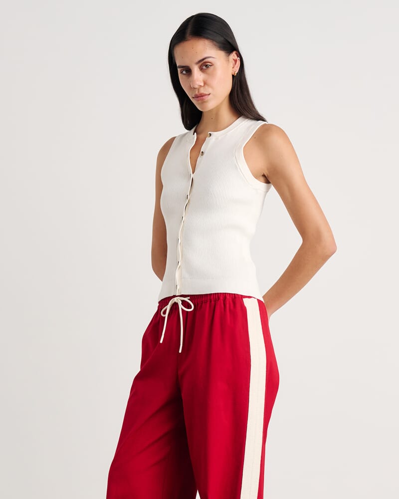 Selene Knit Vest in MILK