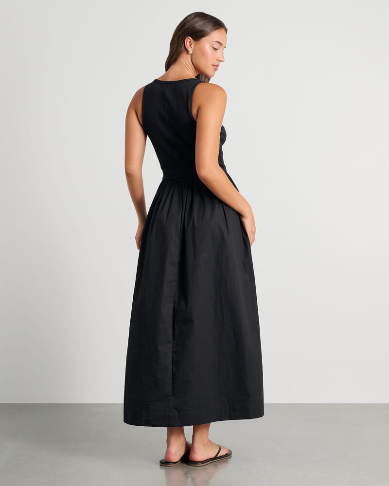 Mixed Media Dress in BLACK