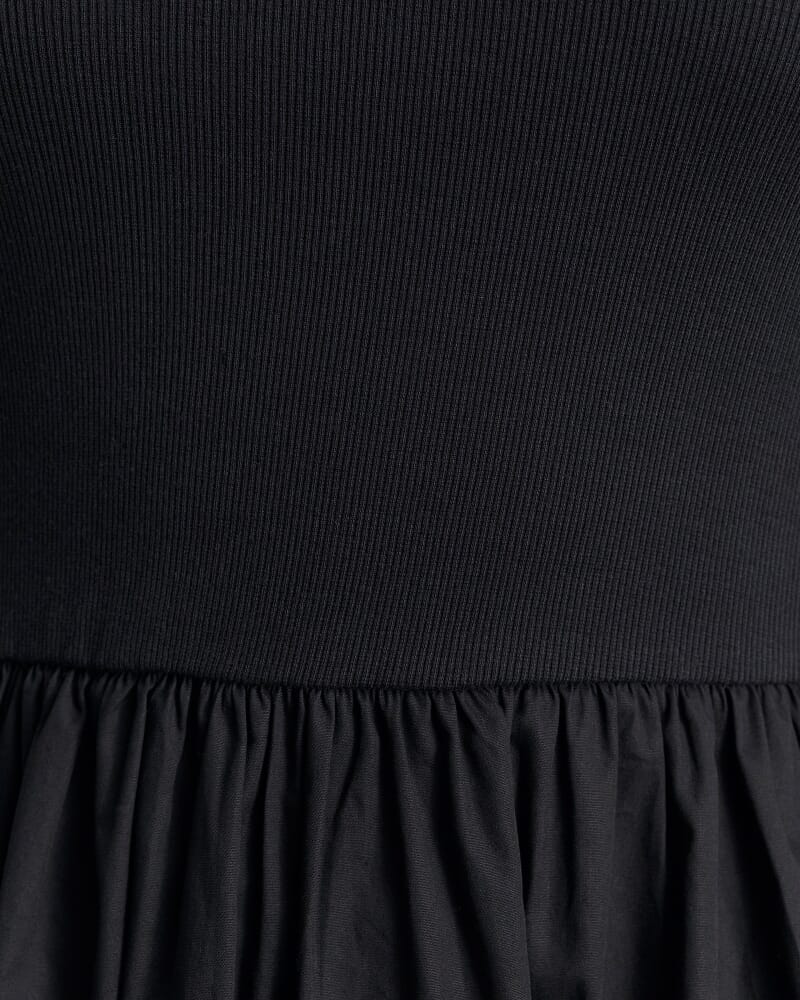 Mixed Media Dress in BLACK